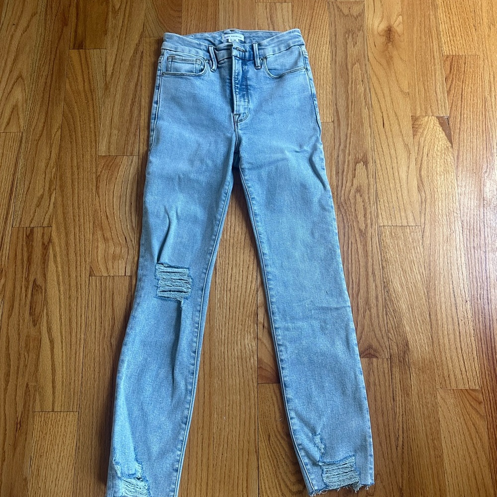 Good American Light Blue Skinny High-Rise Jeans